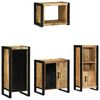 vidaXL Ensemble de mobilier de salle de bain avec &eacute;tag&egrave;re 4 pcs