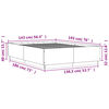 vidaXL Cadre de lit sans matelas sonoma gris 140x190 cm