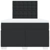 vidaXL Sommier &agrave; lattes de lit matelas Noir 120x200 cm Similicuir