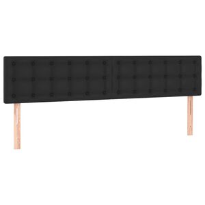 vidaXL T&ecirc;tes de lit Noir 160x5x78/88 cm Similicuir