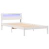 vidaXL Cadre de lit avec t&ecirc;te de lit Blanc 80 x 200 cm Pin massif