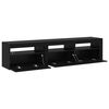 vidaXL Meuble TV 2 pcs Ch&ecirc;ne noir 180 x 35 x 40 cm Bois d'ing&eacute;nierie