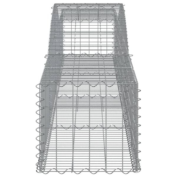 vidaXL Panier de gabions arqu&eacute; 400x50x40/60 cm Fer galvanis&eacute;