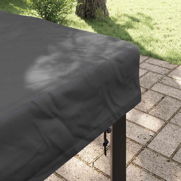 vidaXL Housse de Table Uni Noir 72 x 72 x 15 cm tissu