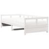 vidaXL Lit de jour avec matelas blanc 80x200 cm bois de pin massif