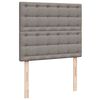 vidaXL Sommier &agrave; lattes de lit avec matelas Taupe 120x200 cm Tissu