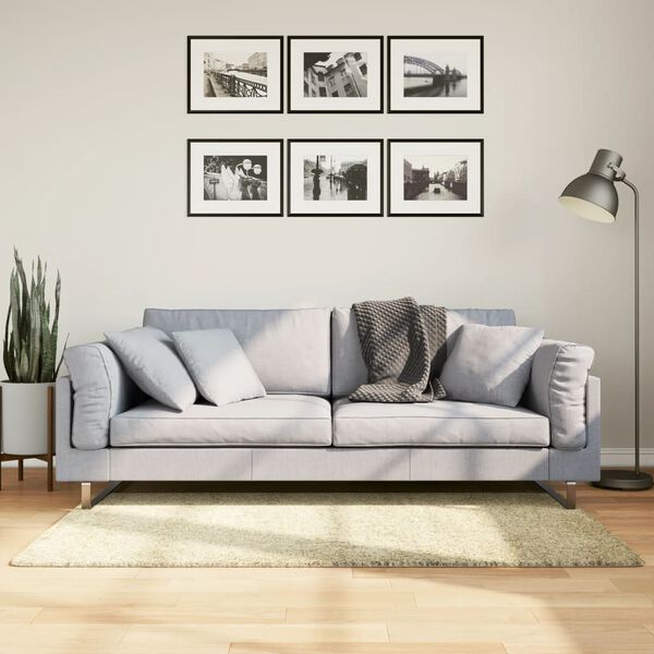 vidaXL Tapis shaggy PAMPLONA poils longs moderne dor&eacute; 80x150 cm