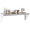vidaXL &Eacute;tag&egrave;re murale 100x30x31 cm argent&eacute; acier inoxydable