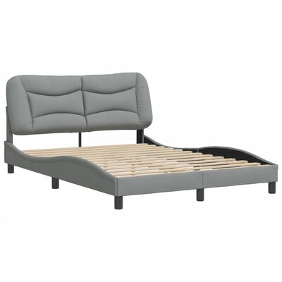 vidaXL Cadre de lit sans matelas gris clair 120x200 cm tissu