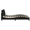 vidaXL Cadre de lit sans matelas Hanko noir 160x200 cm tissu
