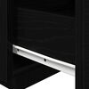 vidaXL Cabinet de chevet avec tiroir 2 pcs Ch&ecirc;ne noir 40 x 39 x 37 cm
