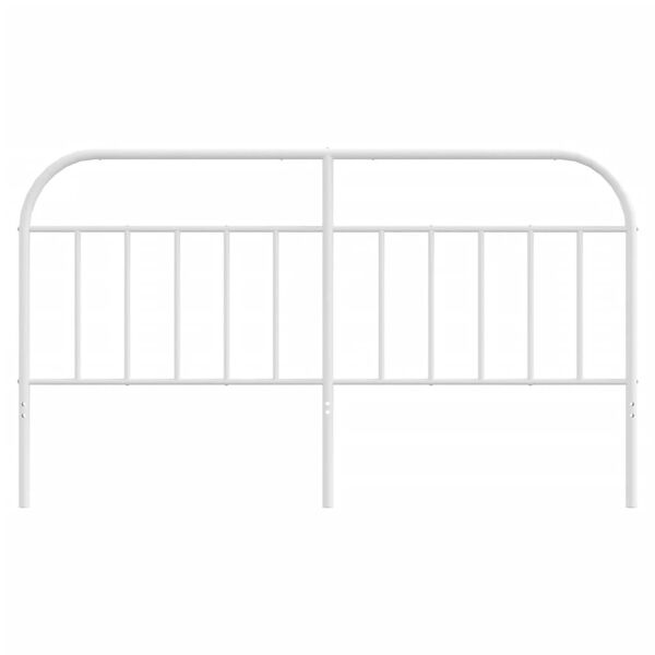 vidaXL T&ecirc;te de lit de remplacement m&eacute;tal blanc 160 cm