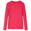 T-shirt enfants &agrave; manches longues rose vif 140