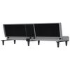 vidaXL Canap&eacute;-lit avec porte-gobelets gris clair tissu