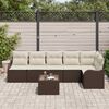vidaXL Ensemble de canap&eacute; de jardin avec stockage 7 pcs Gris polyrotin