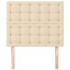 vidaXL T&ecirc;te de lit Cr&egrave;me 100x5x118/128 cm Tissu