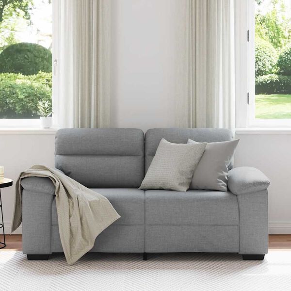 vidaXL Canap&eacute; &agrave; 2 places gris clair 160x81x84 cm tissu