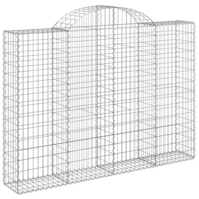 vidaXL Paniers à gabions arqués 25 pcs 200x30x140/160 cm Fer galvanisé