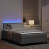 vidaXL Lit &agrave; ressorts avec matelas Gris clair 120 x 200 cm tissu