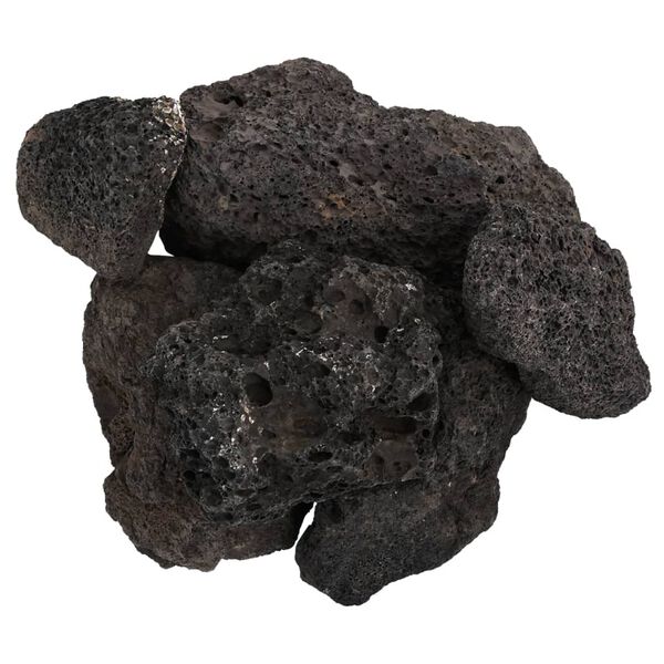vidaXL Roches volcaniques 10 kg noir 10-30 cm