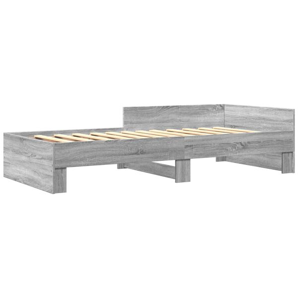 vidaXL Cadre de lit sans matelas sonoma gris 90x200 cm