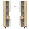 vidaXL Cabinet de salle de bain Ch&ecirc;ne Sonoma 31,5 x 33 x 190 cm