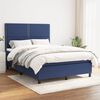 vidaXL Sommier &agrave; lattes de lit avec matelas Bleu 140x190 cm Tissu