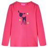 T-shirt enfants &agrave; manches longues rose vif 128