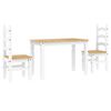 vidaXL Ensemble &agrave; manger PANAMA 3 pcs blanc bois de pin massif