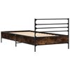 vidaXL Cadre de lit sans matelas ch&ecirc;ne fum&eacute; 90x200 cm