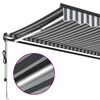 vidaXL Auvent r&eacute;tractable automatique avec LED anthracite et blanc
