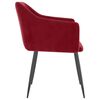 vidaXL Chaises &agrave; manger lot de 2 Rouge bordeaux Velours