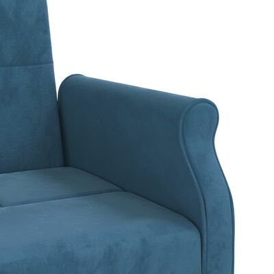 vidaXL Canapé-lit avec coussins bleu velours