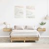 vidaXL Cadre de lit sans matelas ch&ecirc;ne artisanal 135x190 cm