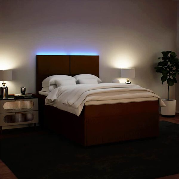 vidaXL Sommier &agrave; lattes de lit avec matelas Rose 140x200 cm Velours