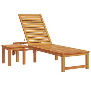 vidaXL Transat Bois d'Acacia Massif Marron