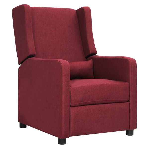 vidaXL Fauteuil inclinable Rouge bordeaux Tissu