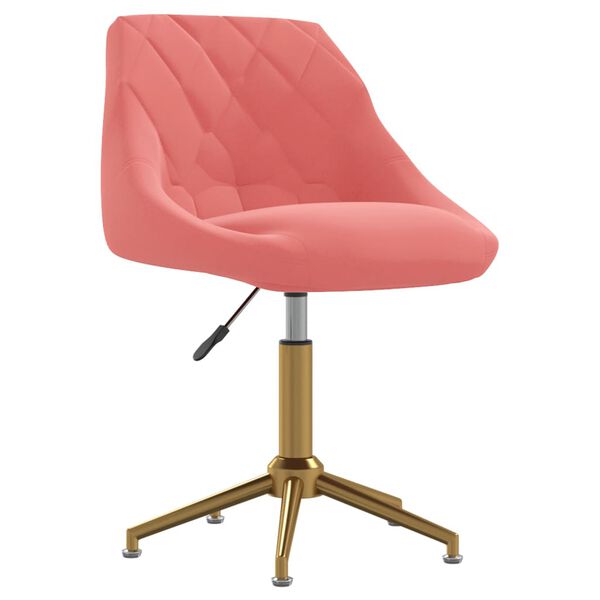 vidaXL Chaises pivotantes &agrave; manger lot de 4 rose velours