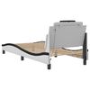 vidaXL Cadre de lit Viana avec LED sans matelas blanc et noir 90x200 cm