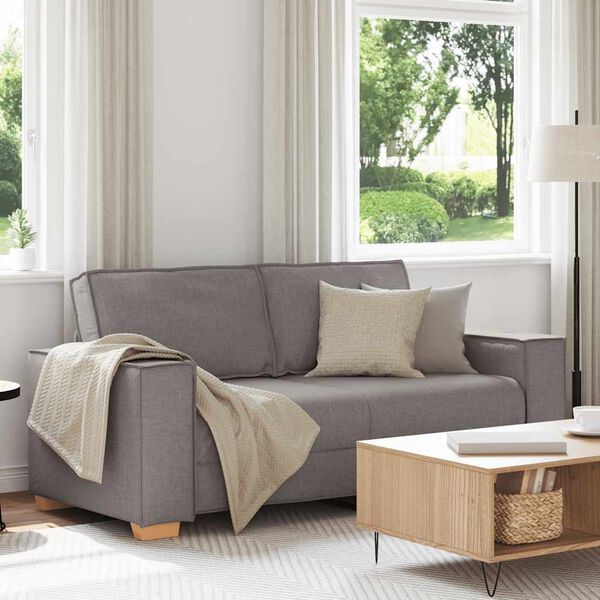 vidaXL Canap&eacute; 2 places Taupe 180x78x84 cm Tissu