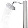 vidaXL Douche de jardin avec base gris 220 cm Acier inoxydable