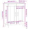 vidaXL Buffet blanc 69,5x34x90 cm bois d'ing&eacute;nierie