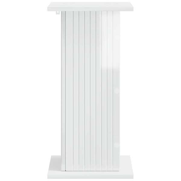vidaXL Support de Plante Blanc brillant 30,5 x 30 x 60,5 cm