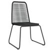 vidaXL Ensemble &agrave; manger de jardin 5 pcs Noir