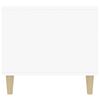 vidaXL Table basse Blanc brillant 90x49x45 cm Bois d'ing&eacute;nierie