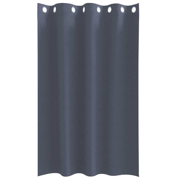 vidaXL Rideaux occultants avec anneaux 2 pcs Anthracite 175 x 140 cm