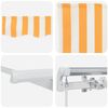vidaXL Auvent R&eacute;tractable Jaune et blanc 400 x 200 cm