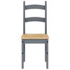 vidaXL Chaises &agrave; manger lot de 2 gris 40x46x99 cm bois massif de pin