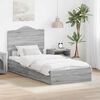 vidaXL Lit de Rangement Gris Sonoma 90 x 190 cm Bois d'ing&eacute;nierie