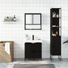 vidaXL Ensemble de meubles salle de bain 3 pcs noir bois d'ing&eacute;nierie